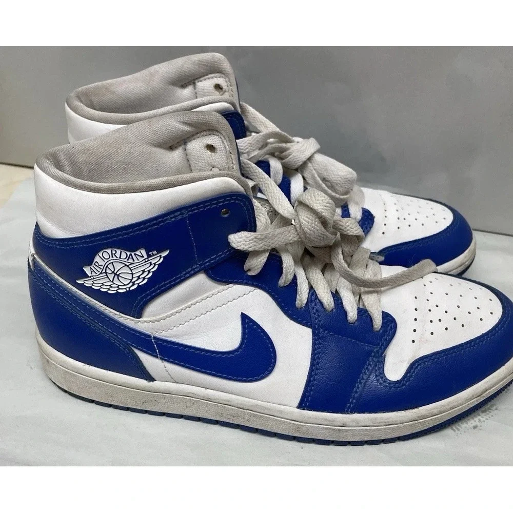Air Jordan 1 Mid Kentucky Storm Blue Size 8.5